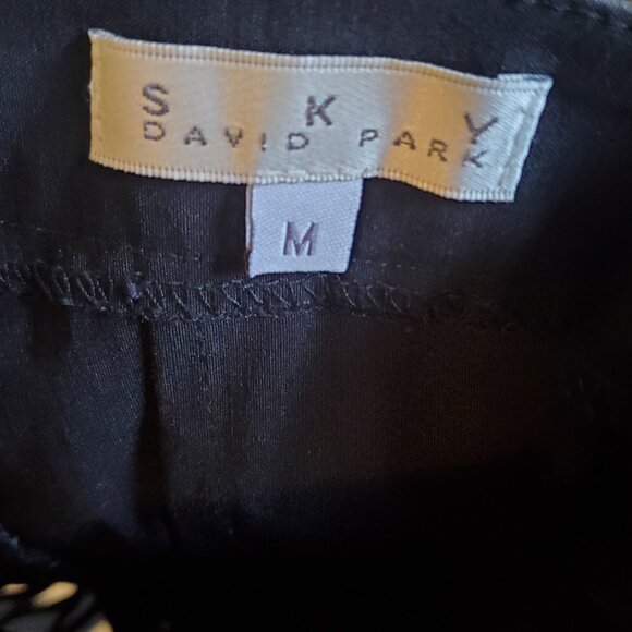 Vintage 90s-00s Black Strapless Lace Up Dress with Pleated Skirt - SKY David Pa - Picture 2 of 3